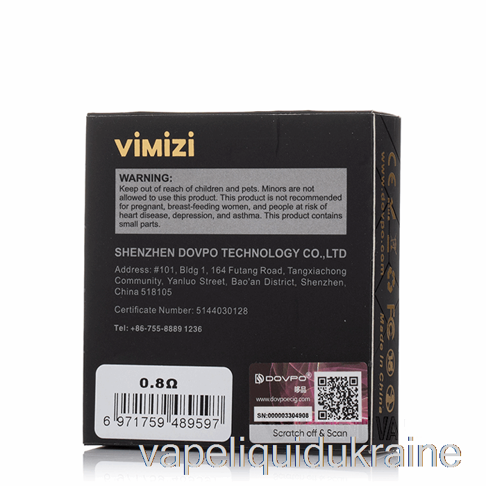 Vape Liquid Ukraine Dovpo VIMIZI Replacement Pods 0.8ohm Pods